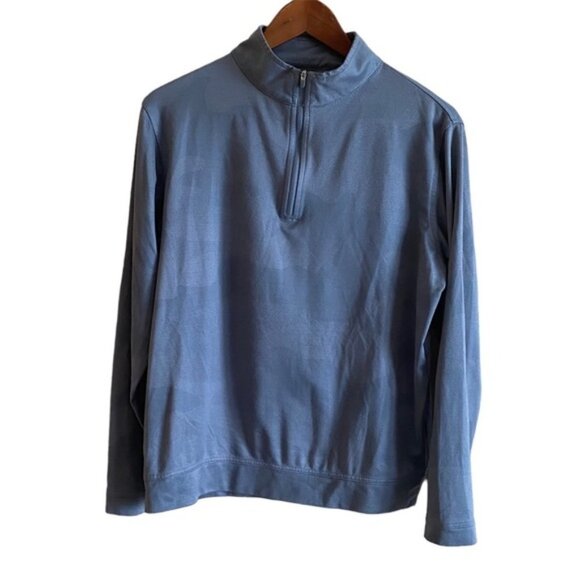 Peter Millar Other - Peter Millar Crown Sport Perth Camo Performance Jacquard Quarter-Zip Grey Size M